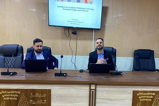 حلقة نقاشية حول توجيهات النشر الأكاديمي واستهداف المجلات العالمية المفهرسة في قواعد بيانات سكوباس وكلاريفيت